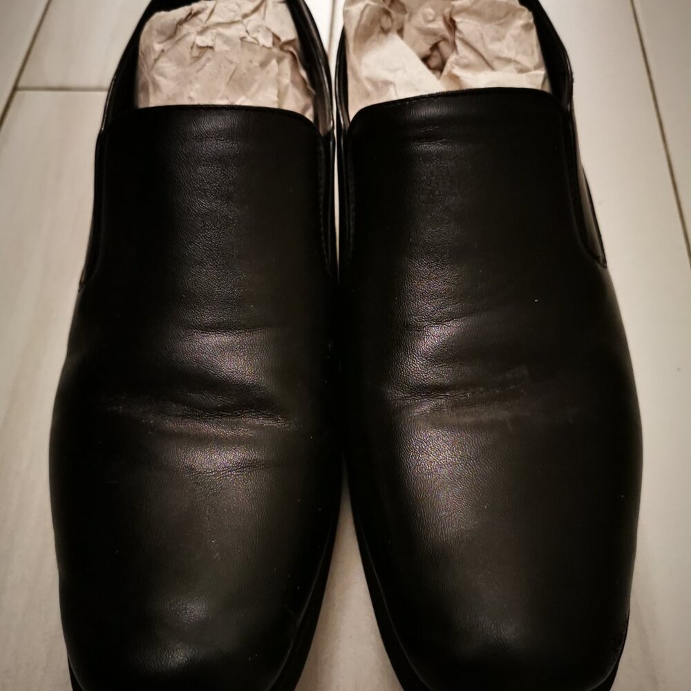 Perry Ellis Portfolio Black Dress Shoes, Boys Size 7, Model: Samuel GP